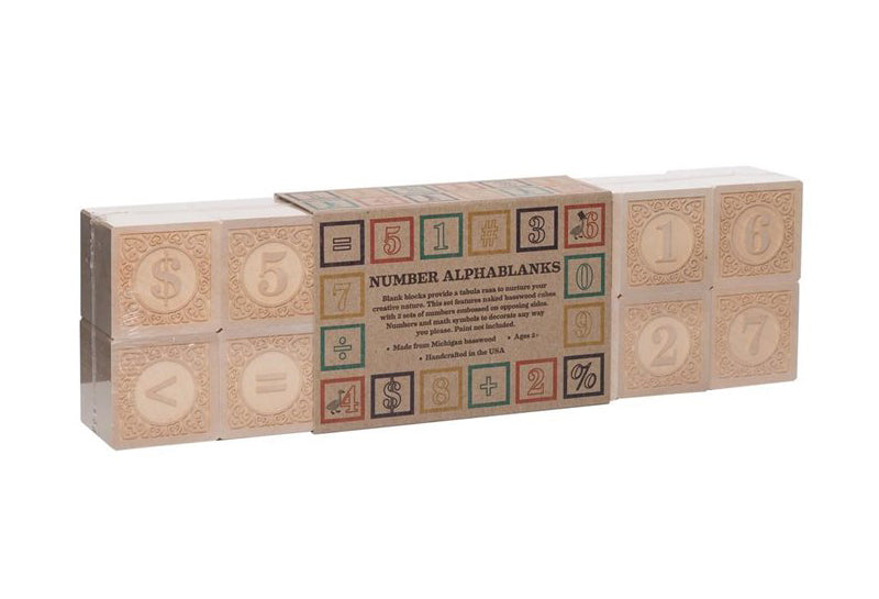 blocs de bois - chiffres et symboles