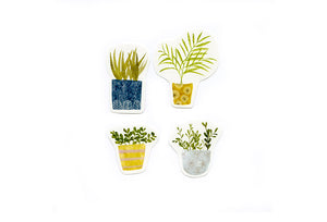 Plantes - ensemble de 4 autocollants